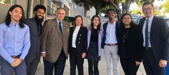 UC student leaders with Lt. Governor Kounalakis and Chair Perez